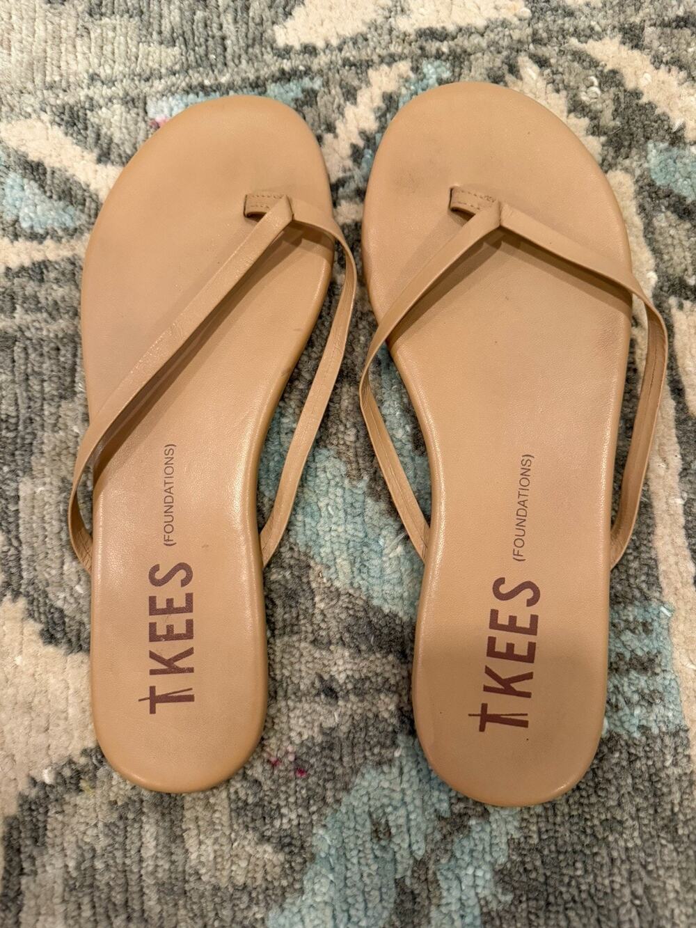 TKEES Foundations Matte Flip Flop Light Brown Sz 9